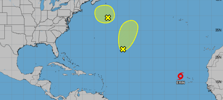 Formación de la tormenta tropical Erin cerca de las Islas Cabo Verde