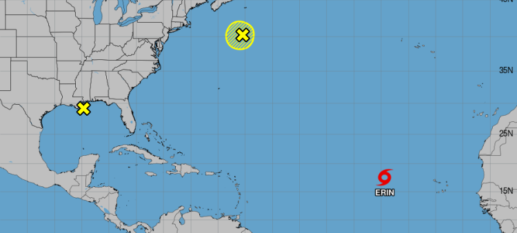 Fortalecimiento gradual de la tormenta Erin pronosticado por Indomet