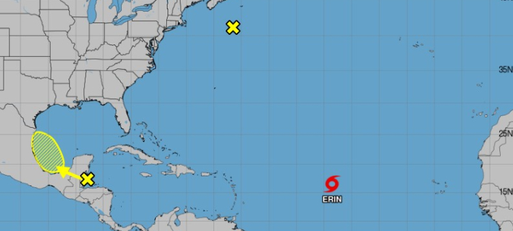 Posible evolución de la tormenta tropical Erin a huracán para el viernes