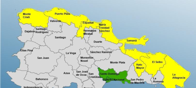 Alerta amarilla del COE para provincias costeras ante huracán Erin