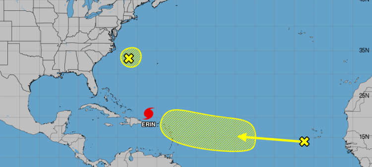 El huracán Erin se acerca a Punta Cana: lluvias intensas y olas de hasta 10 pies.