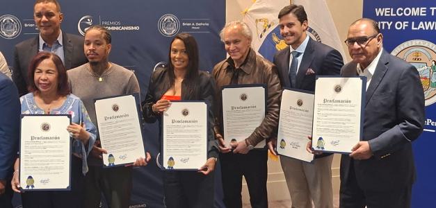 Reconocimiento a destacados dominicanos por la Alcaldía de Lawrence