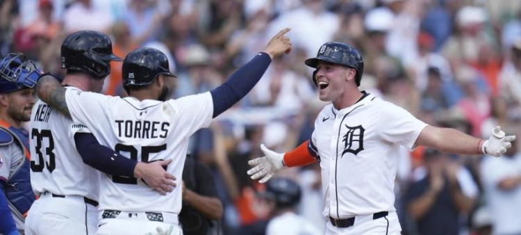 Victoria de los Tigres 6-2 sobre los Mets: Kerry Carpenter y Juan Soto brillan