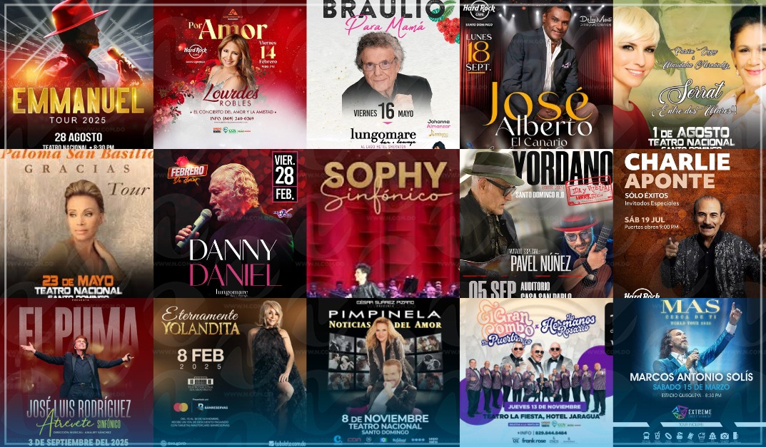 Artistas internacionales dominan el escenario del espectáculo en República Dominicana.
