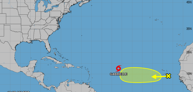 La tormenta tropical Gabrielle se fortalece con posibilidad de convertirse en huracán el domingo
