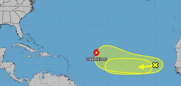 Tormenta Gabrielle avanza por el océano Atlántico