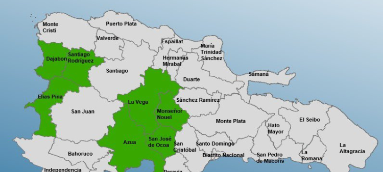 Ocho provincias continúan en alerta verde