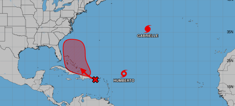 Tormenta tropical Humberto se desarrolla