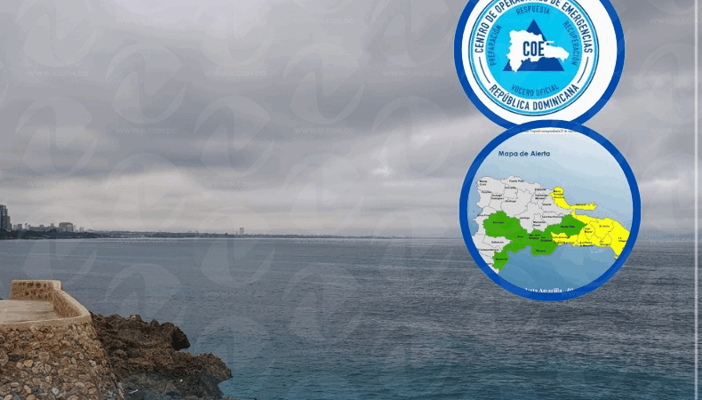 Alerta del COE: 15 provincias y el Distrito Nacional en riesgo por vaguada y onda tropical