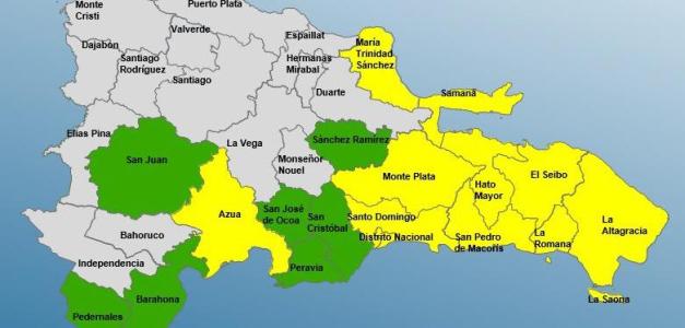 Alerta del COE a 18 localidades por vaguada y onda tropical