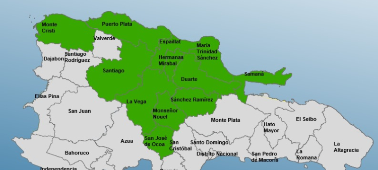 Doce provincias en alerta verde