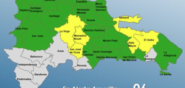 El COE eleva alerta verde en 18 provincias y mantiene seis en amarilla debido a vaguada