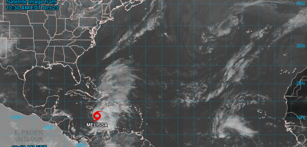 Alerta de CNH para República Dominicana, Puerto Rico, Cuba y Haití por tormenta Melissa.