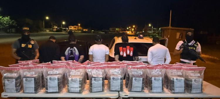 Operativo antidrogas: Incautados 150 paquetes de cocaína, detenidos 5 implicados en red de narcotráfico