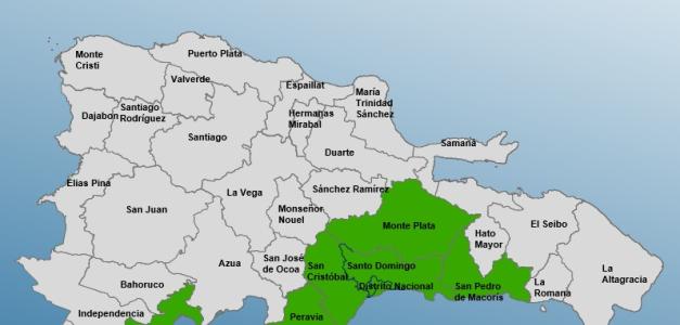 Alerta verde en el Gran Santo Domingo y otras 5 provincias por vaguada