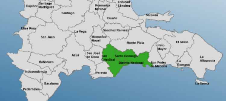 Alerta verde para el Gran Santo Domingo y San Cristóbal emitida por el COE