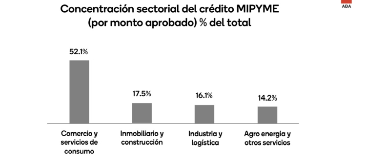 El 52% de los préstamos bancarios a las mipymes se destinan a comercio y consumo, según la ABA