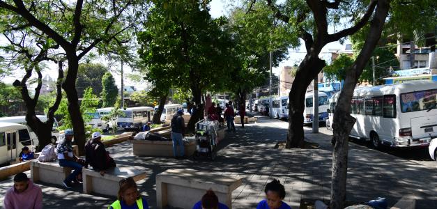 Estacionamientos persisten cerca de parques en el Distrito Nacional.