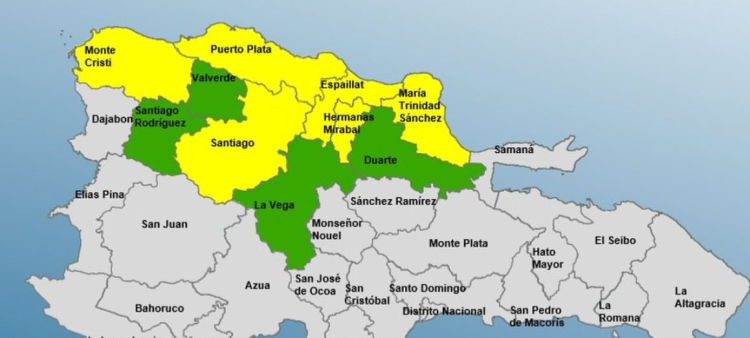 Alerta amarilla en 10 provincias por sistema frontal; seis en alerta naranja