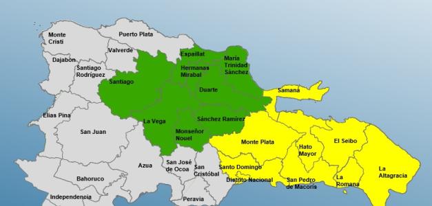 Provincias del este en alerta amarilla por inundaciones y daños en acueductos: informe del COE