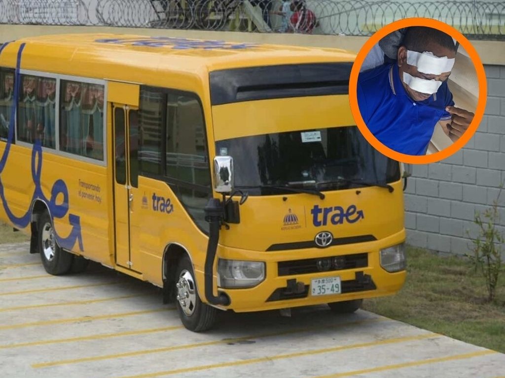 Chofer del transporte escolar es agredido por motoristas en Herrera