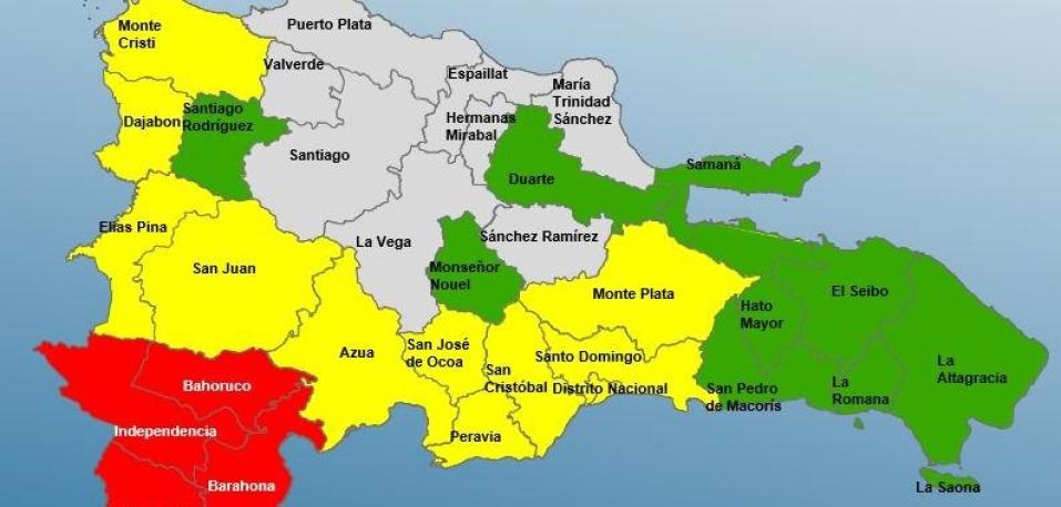 Alerta amarilla en El Gran Santo Domingo por lluvias continuas