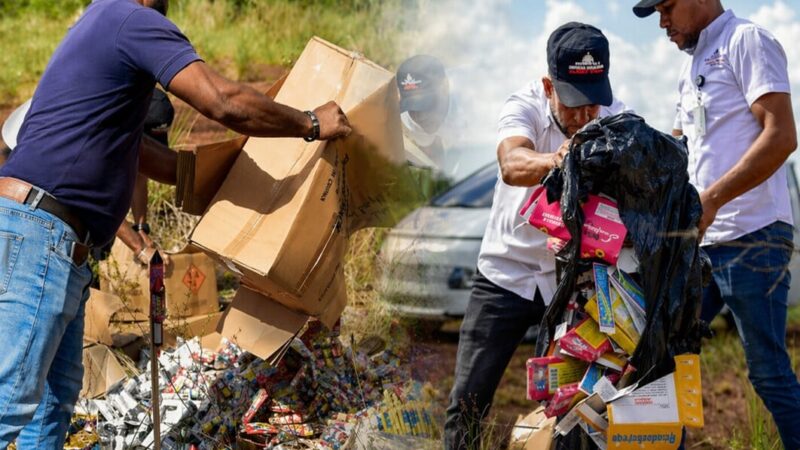 Incineran más de 10 mil fuegos artificiales prohibidos por comercio ilegal