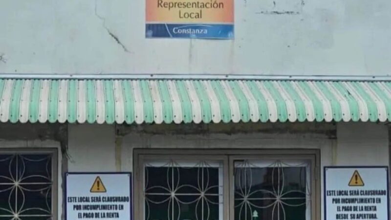 Oficina del Ministerio de Trabajo en Constanza permanece cerrada por deuda de alquiler