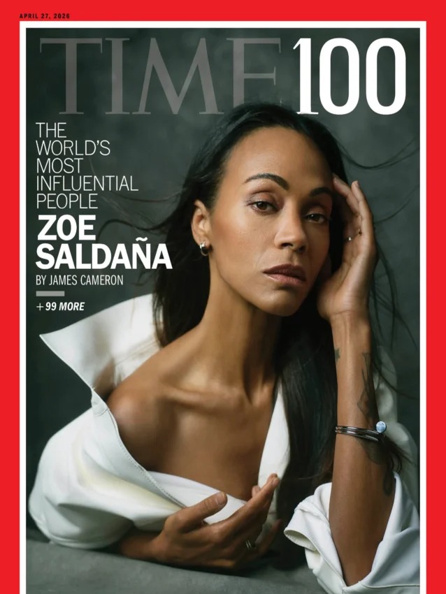 Zoe Saldaña destaca entre las 100 figuras más influyentes según Time en 2026