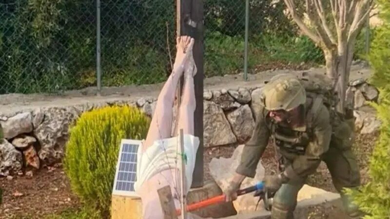 Indignación global por destrucción de talla religiosa por soldado israelí en Líbano