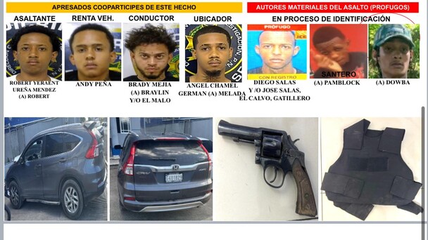 Capturan a miembros de banda implicada en asalto en Guachupita