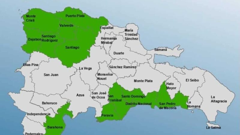 COE Mantiene Alerta Verde en Varias Provincias por Condiciones Meteorológicas