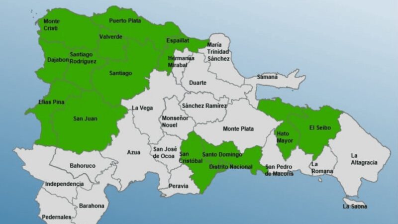 Alerta Verde en 13 Provincias por Lluvias e Inundaciones Potenciales