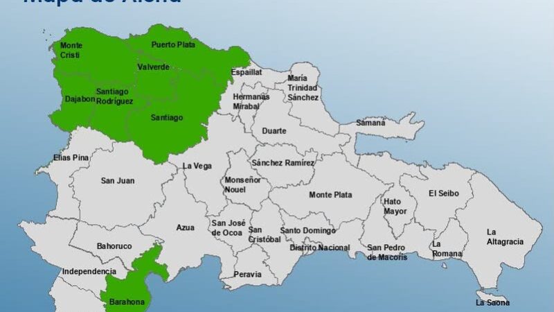 COE Emite Alerta Verde en Siete Provincias por Vaguada y Onda Tropical