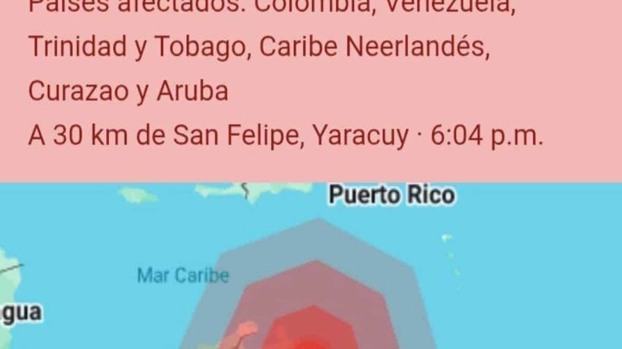 Sismo de 7.1 en Venezuela se Percibe en la Región Caribe