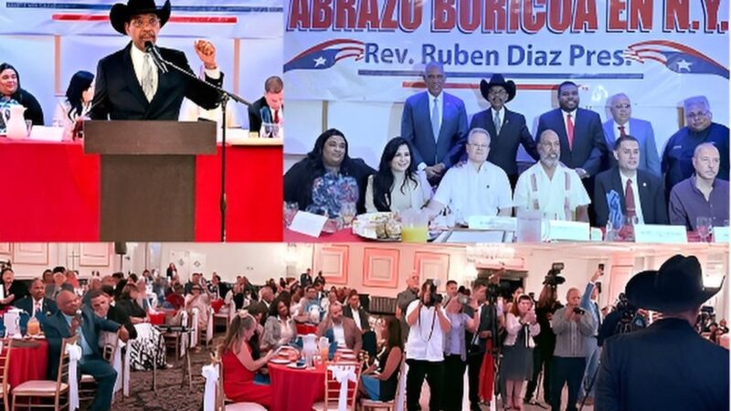 Reverendo Rubén Díaz lidera el emotivo ‘Abrazo Boricua’ en Nueva York con presencia dominicana