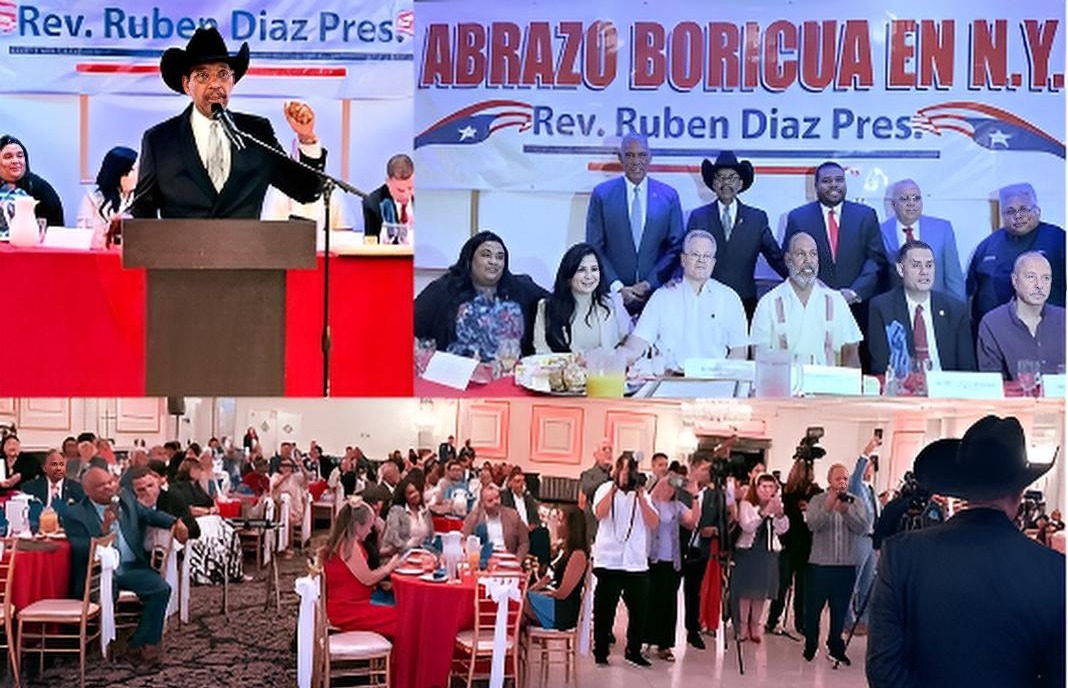 Reverendo Rubén Díaz lidera el emotivo ‘Abrazo Boricua’ en Nueva York con presencia dominicana