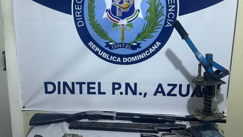 DINTEL Desmantela Arsenal de Armas y Detiene a Tres en Azua