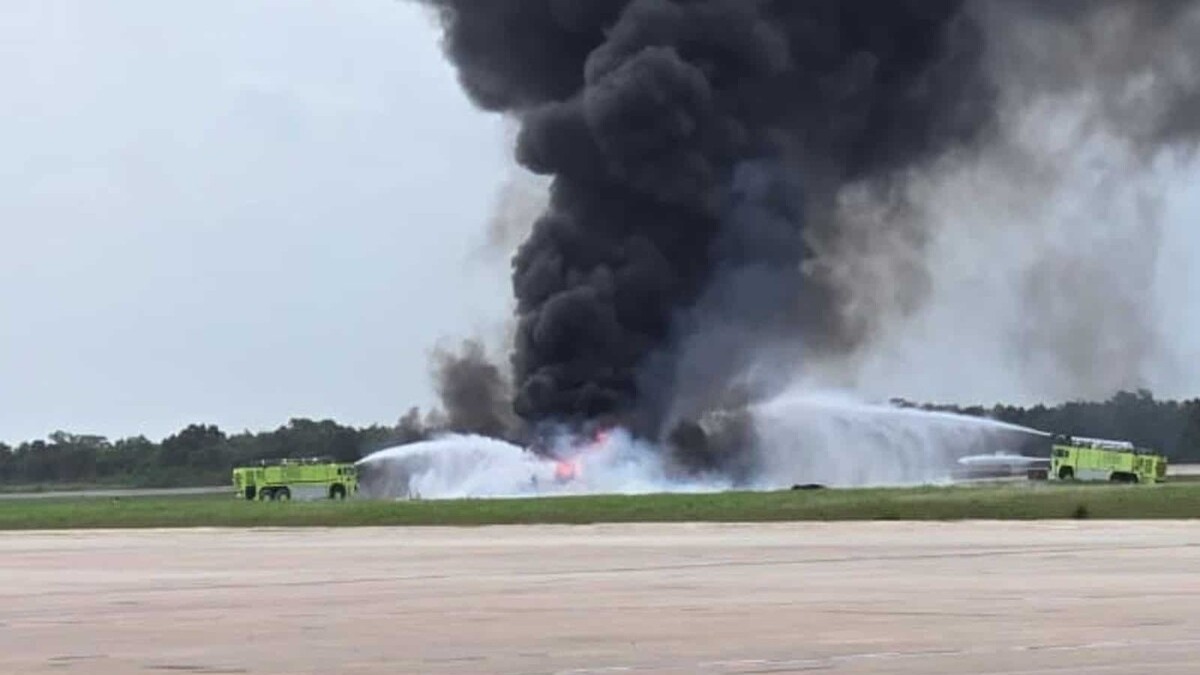 Impactante Accidente Aéreo en La Romana: Avión se Incendia al Aterrizar