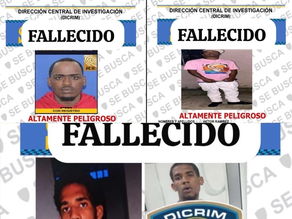 Policía Abate a Cuatro Sospechosos en Enfrentamiento en Santo Domingo Este