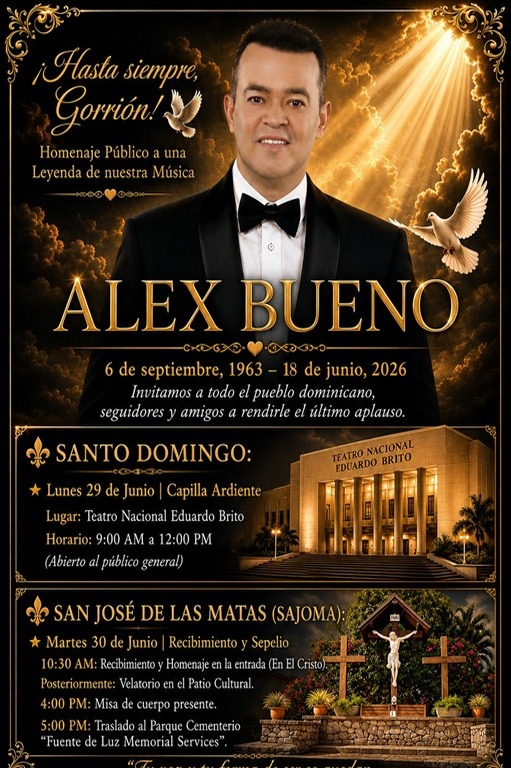 Último Adiós a Alex Bueno en el Teatro Nacional