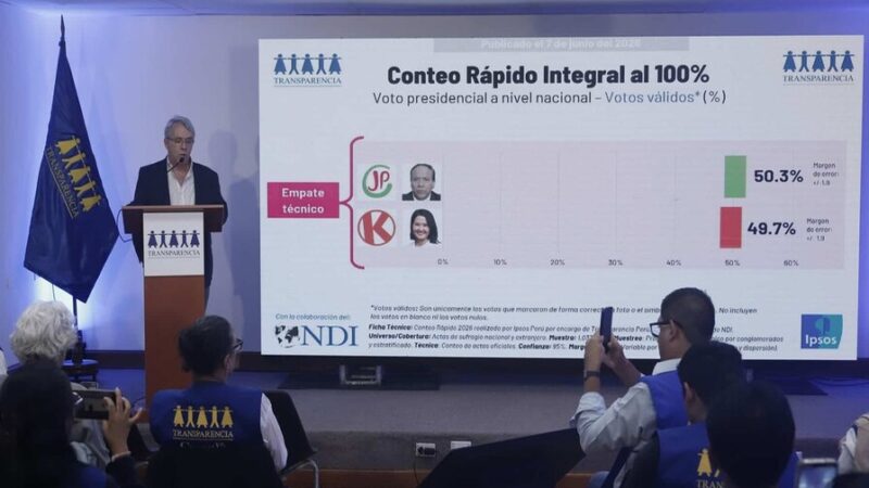 Fujimori Lidera en el Escrutinio de las Elecciones Presidenciales en Perú