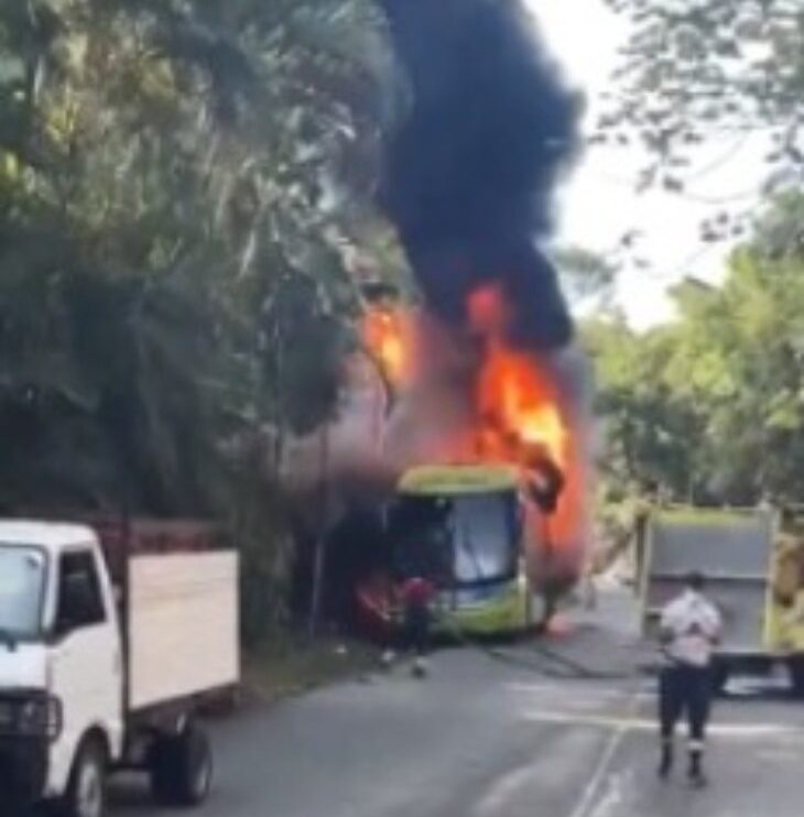 Incendio de Autobús de Caribe Tours Deja Nueve Heridos en La Vega