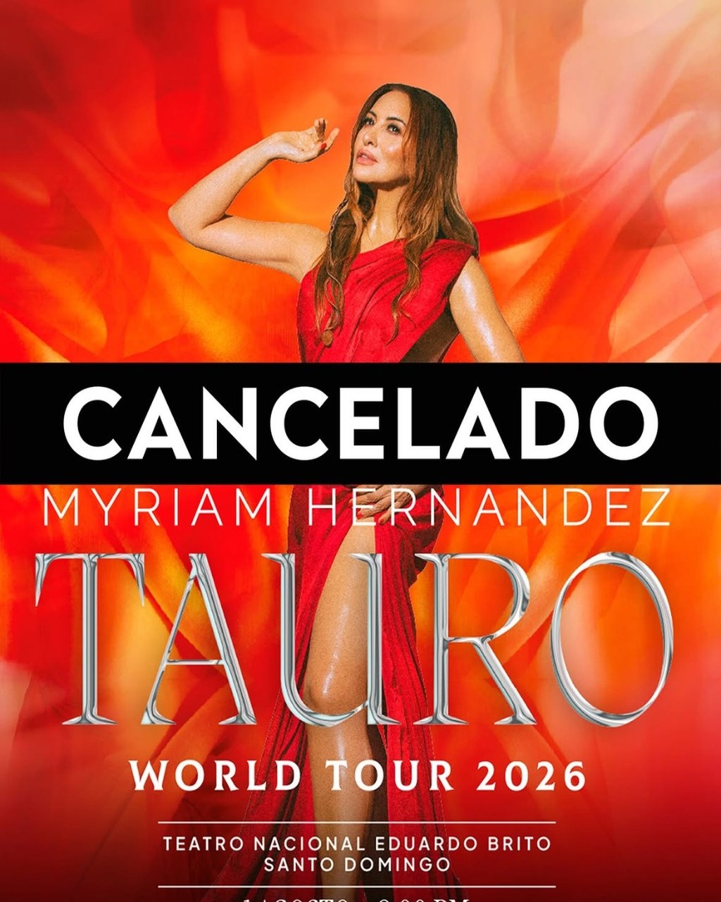 Cancelación del Concierto de Myriam Hernández en Santo Domingo