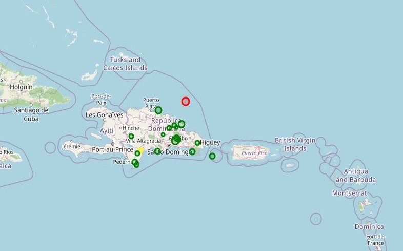 Sismo de Magnitud 3.6 Sacude el Noreste de Cabrera sin Reportes de Daños