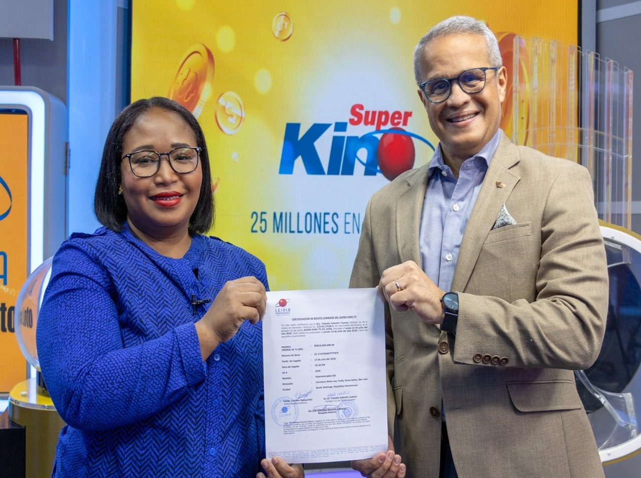 Enfermera Dominicana Gana 25 Millones en el Súper Kino de LEIDSA