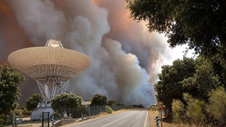 Incendio Forestal en Madrid Amenaza Importante Instalación de la NASA
