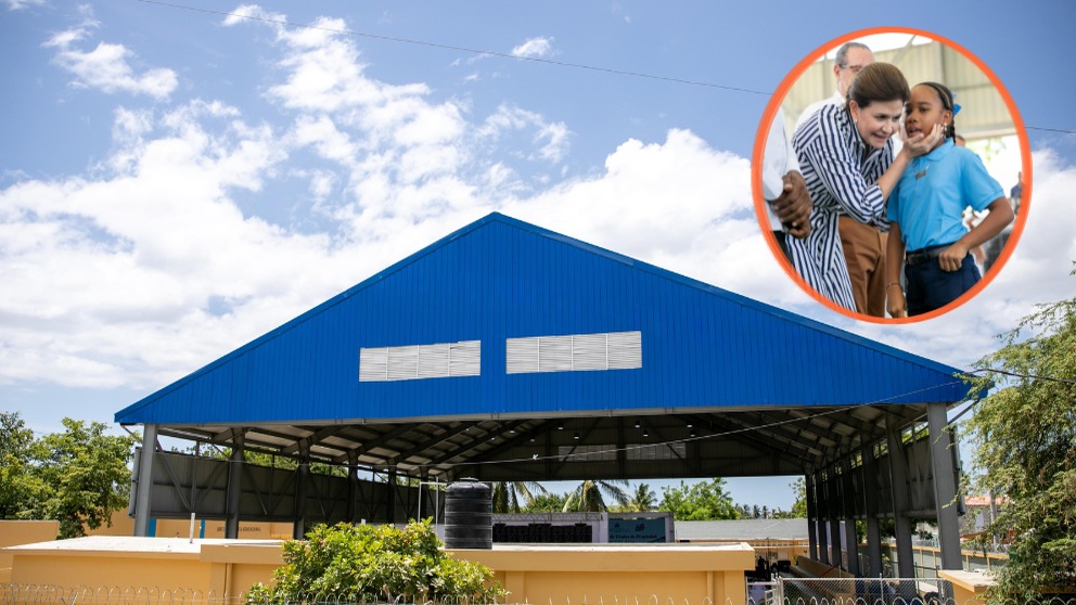 Vicepresidenta Raquel Peña Inaugura Techado Escolar en Azua