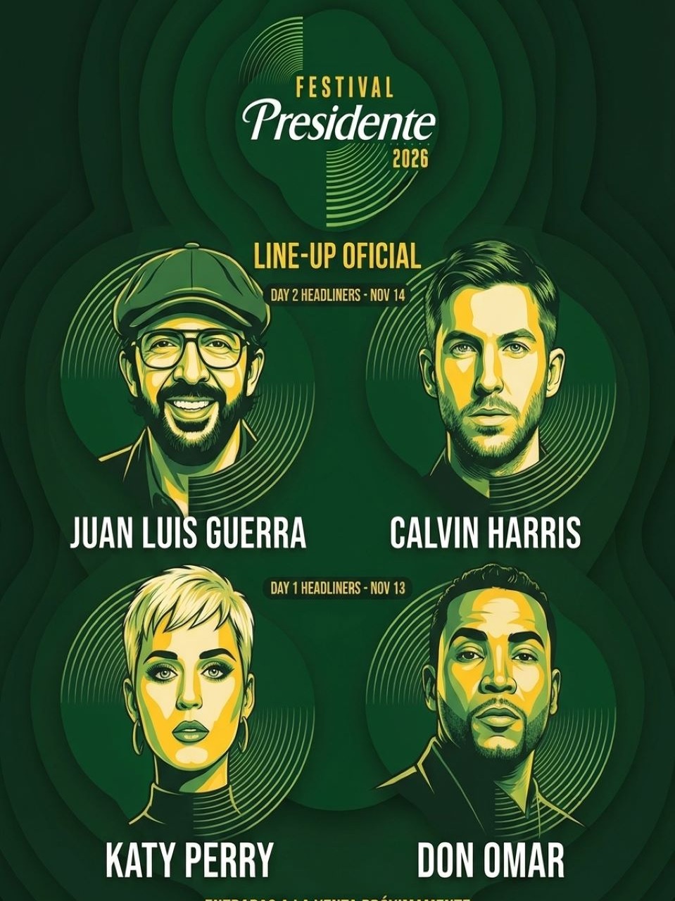 Festival Presidente 2026: Cartelera y Precios Revelados