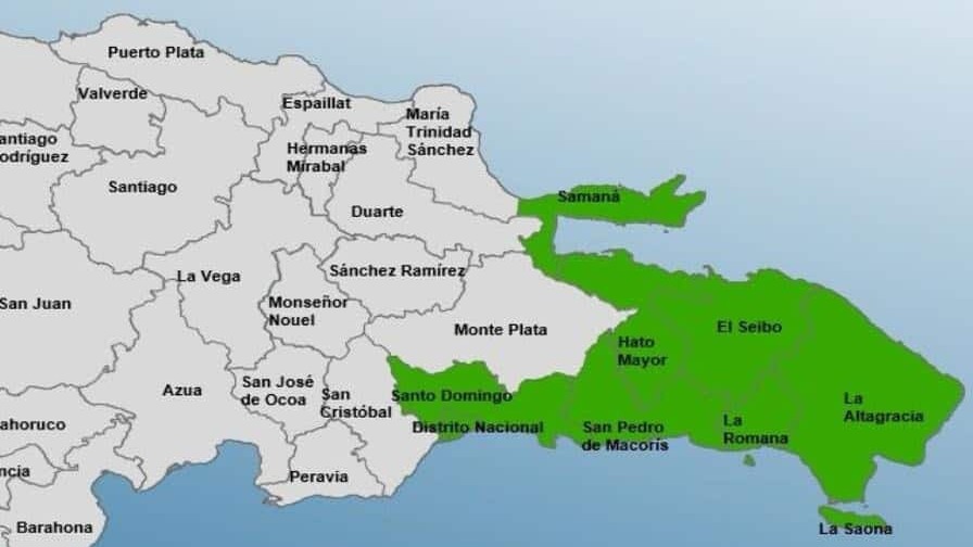 Alerta en Siete Provincias y el Distrito Nacional por Onda Tropical